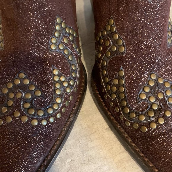 Kathy Van Zeeland Chocolate Studded Glitter Mules - Picture 3 of 11